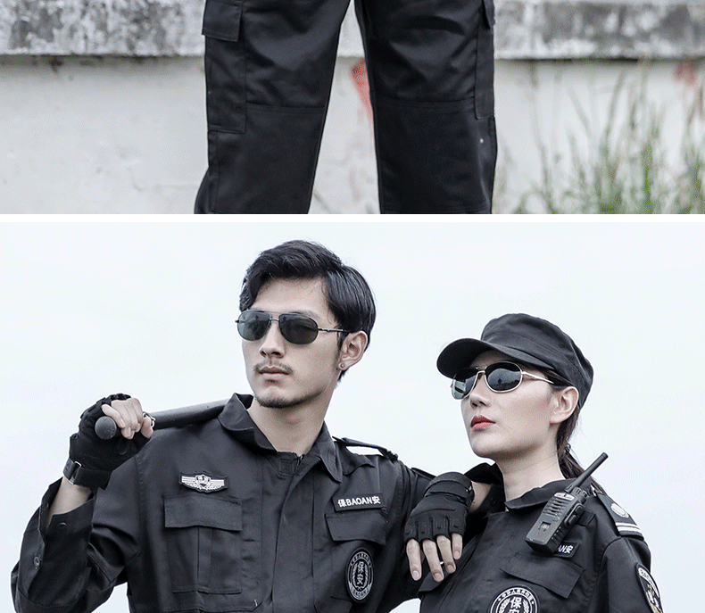 特种兵训作服套装黑色男作战训练服春秋款耐磨保安工作服女战术服(图13)