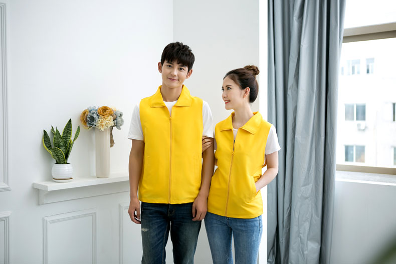 印logo定制志愿者马甲义工工作服公益活动服装v领背心纯棉红马甲(图18)