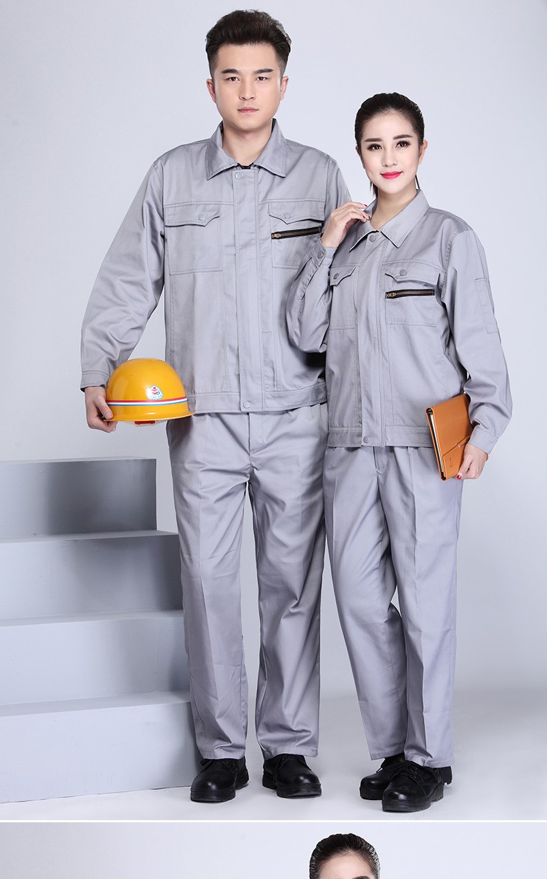 春秋长袖防静电工作服套装男耐磨电工劳保服电子厂工厂车间加油站(图10)