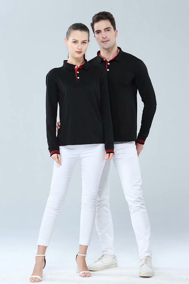 工作服t恤定制长袖翻领团体秋装广告文化Polo衫diy纯棉圆领印logo(图21)