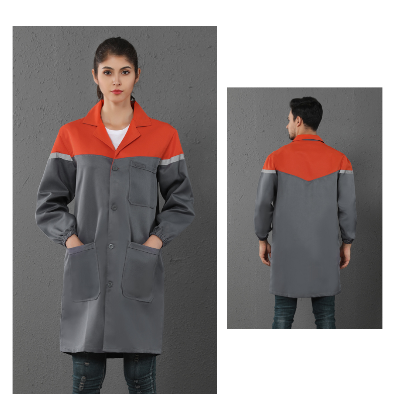 定制加厚蓝大褂工作服男女长款工装耐磨防尘搬运工服罩衣劳保服(图16)