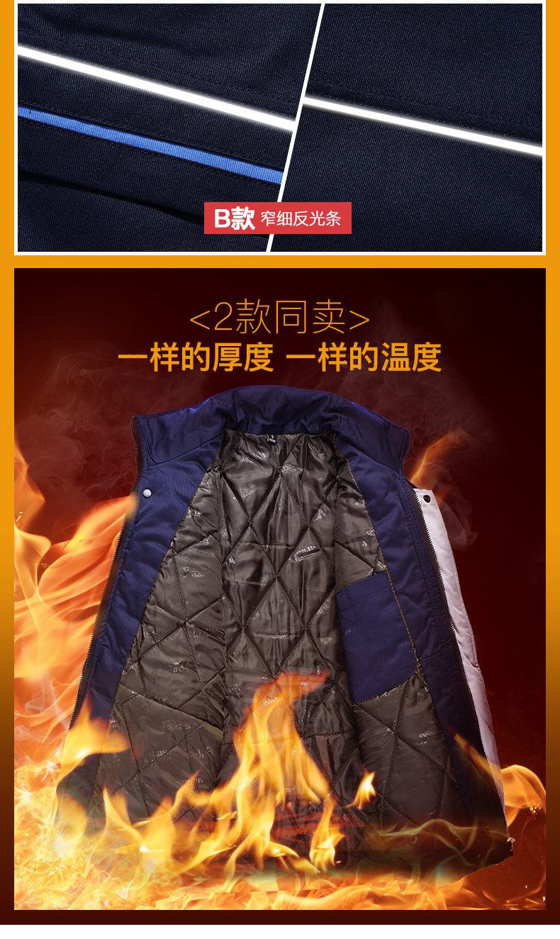 冬季工作服棉衣男女外套加厚防寒劳保服棉袄修理工厂车间棉服冬装(图7)