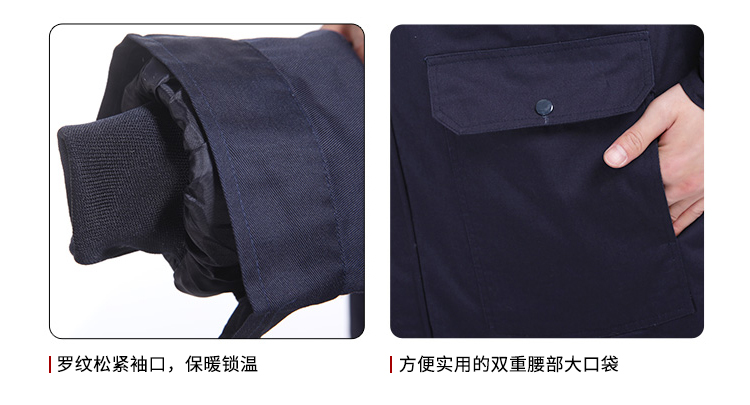 工作服棉衣冬季加厚防寒外套男棉袄冷库保暖棉服秋工装劳保服定制(图5)