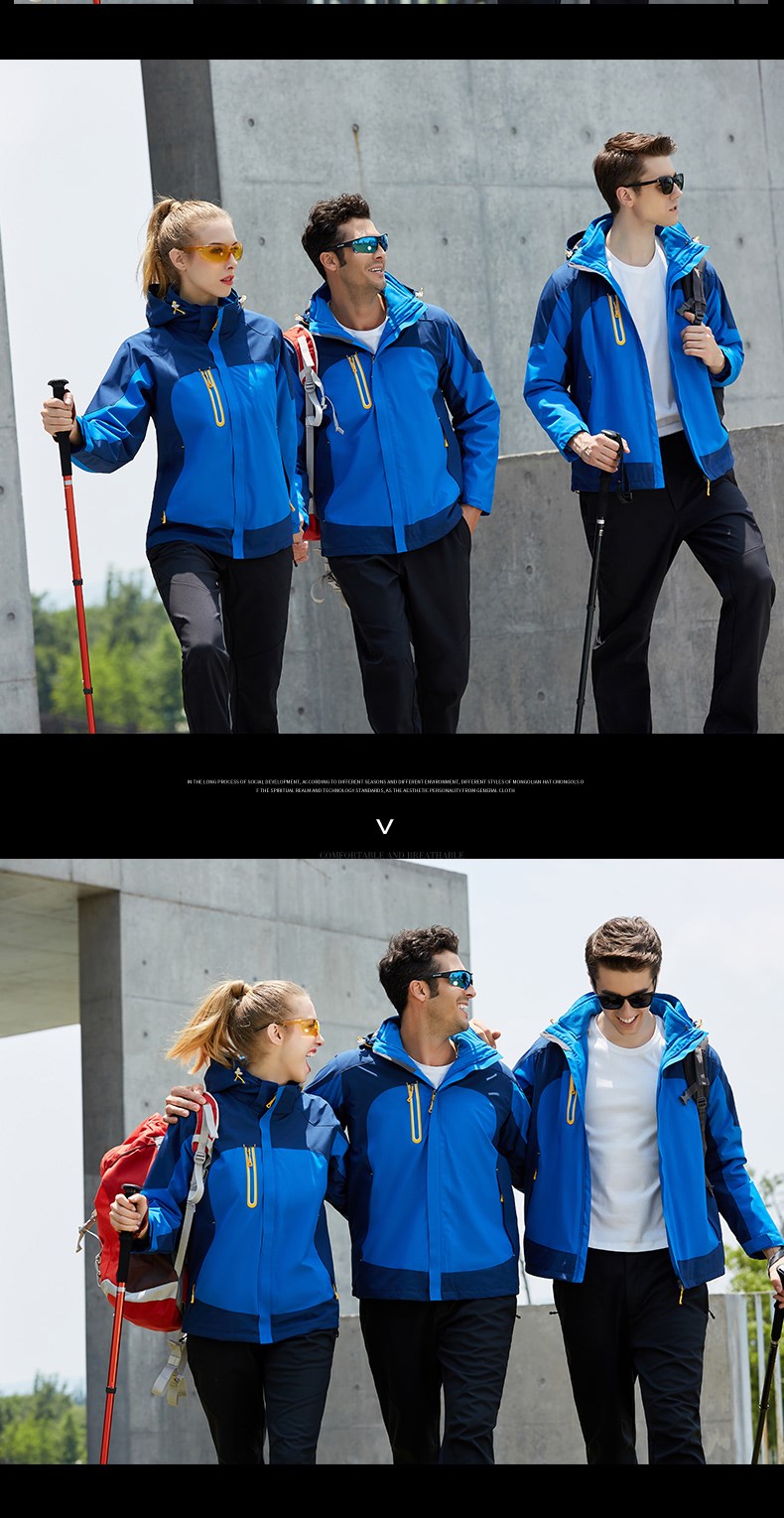 冲锋衣男女工作服外套定制印LOGO秋冬装三合一可拆卸防风保暖轻量(图20)