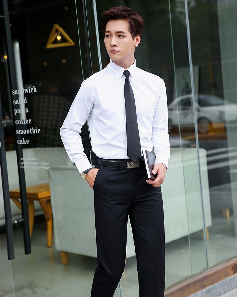 1573553847124543.jpg 银行工作服女套装职业衬衫2019秋季新款男女同款正装定制logo衬衣长袖(图8)