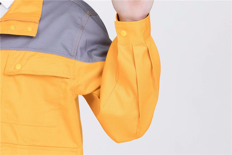 长袖拼色工作服套装男定制印字救援服劳保上衣汽修服工地车间(图17)