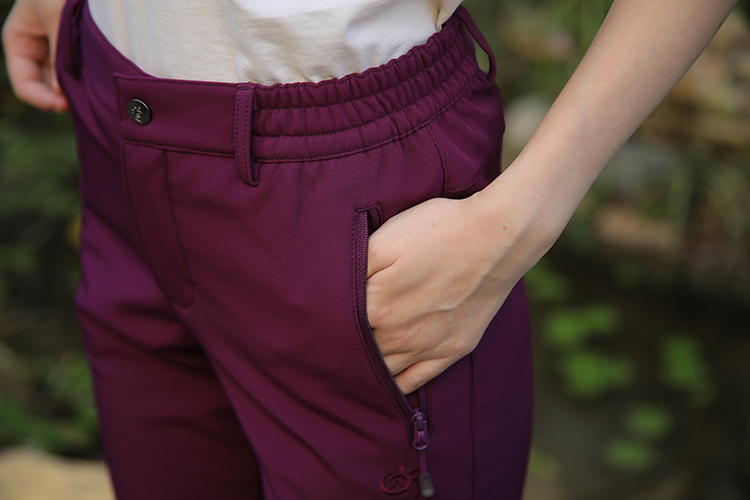 秋冬季户外抓绒软壳冲锋裤女加绒加厚防水防风寒滑雪裤男大码宽松(图22)