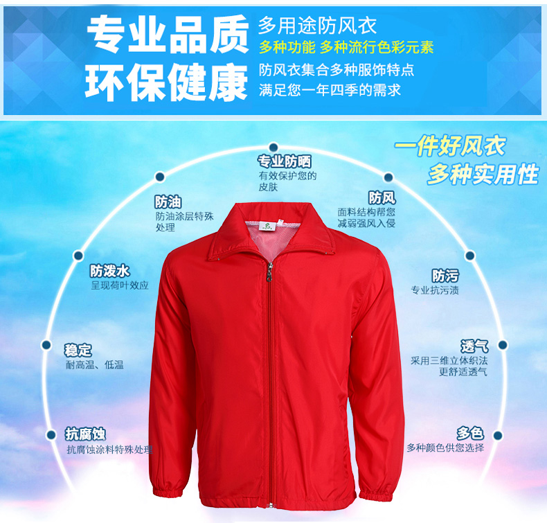 纯棉全身印卫衣定制班服风衣外套定做运动会服聚会工作衣服印logo(图2)