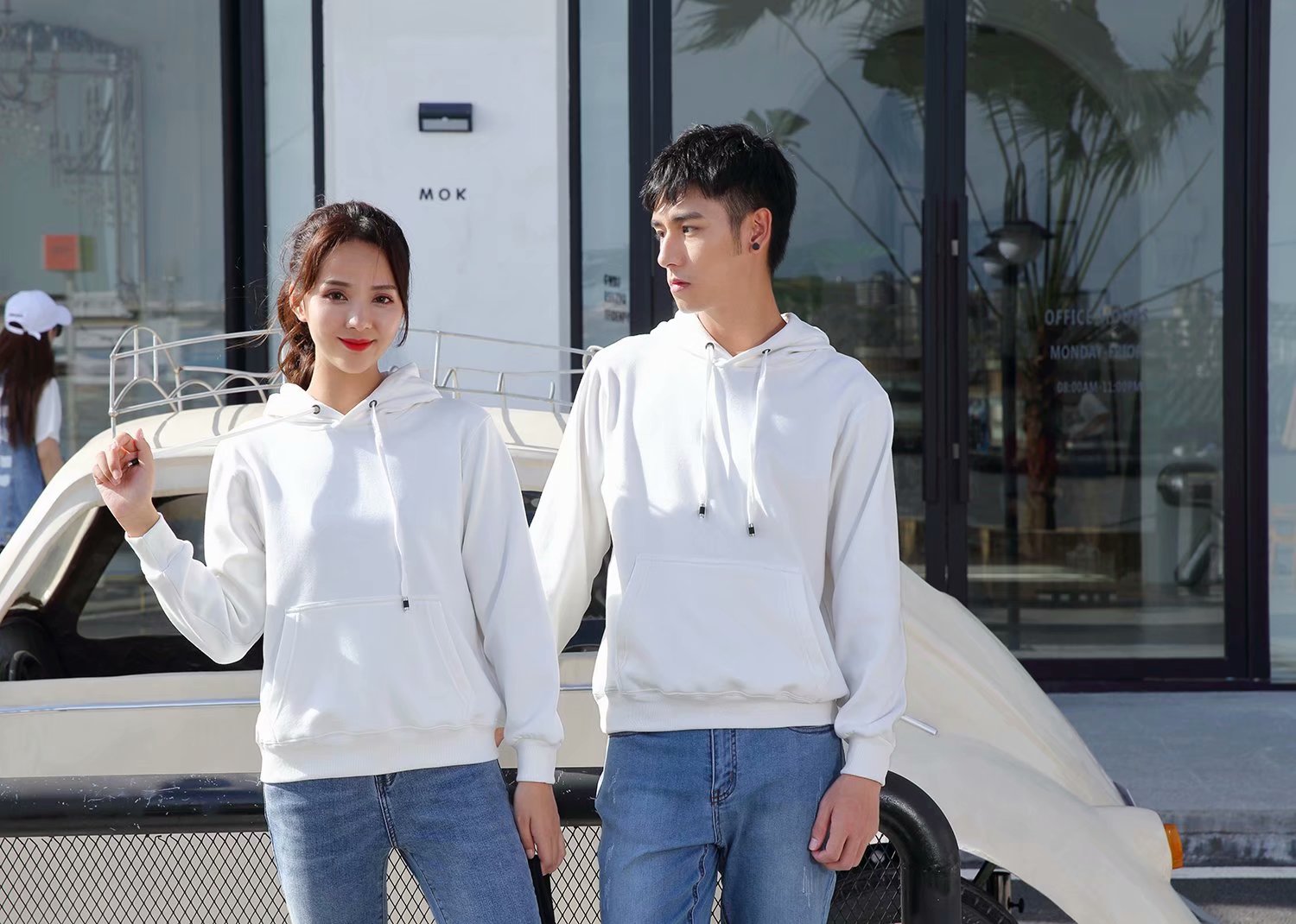 卫衣定制棒球服印字logo定做工作团体同学聚会加绒毛圈连帽衫刺绣(图10)