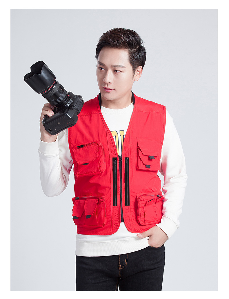 摄影马甲定制印logo多口袋导演记者婚庆钓鱼户外工作服背心印字(图12)