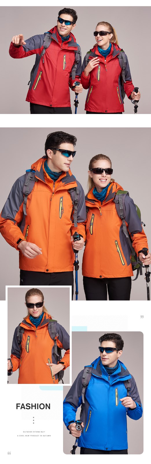 冲锋衣定制印字logo外套工装卫衣班服加绒登山防水冬季工作服定做(图12)