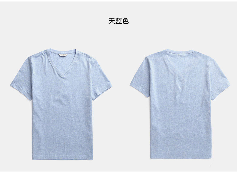 1575188771614981.jpg 男士休闲基础款V领短袖T恤修身男装上衣(图14)