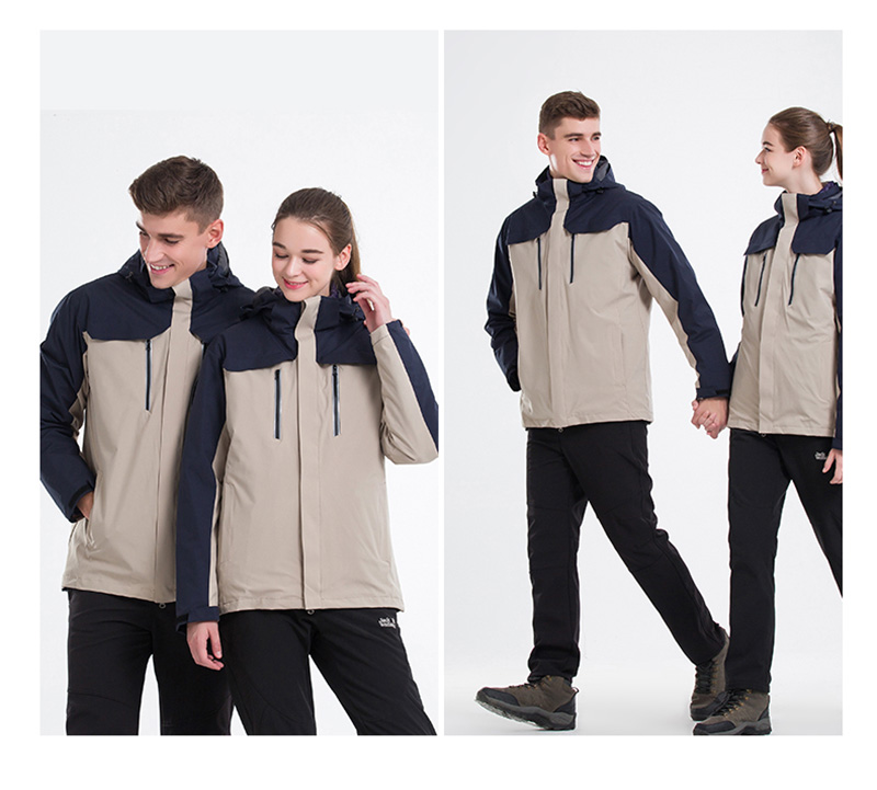 户外冲锋衣男女潮牌三合一两件套冬季加厚西藏防水滑雪定制登山服(图7)