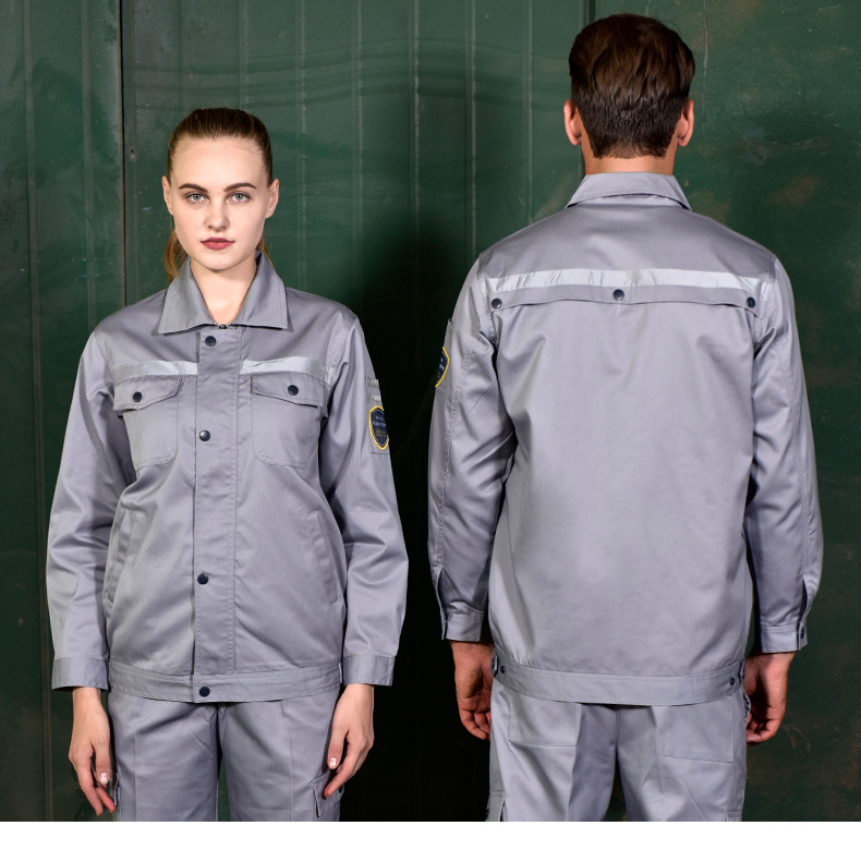 春秋防静电工作服套装男电工加气加油站防油防水反光条劳保服(图13)