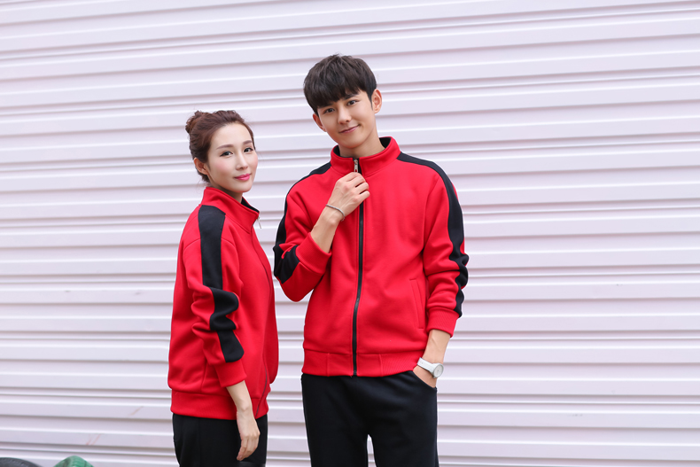 秋冬装快餐火锅店服务员工作服长袖卫衣定制超市工装加厚外套印字(图18)