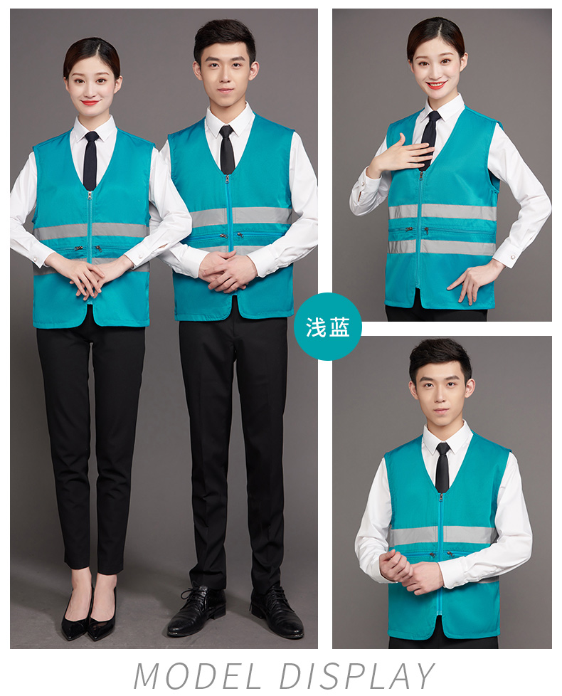 工作服马甲定制印LOGO建筑工程施工反光条安全背心外卖送餐员制服(图16)