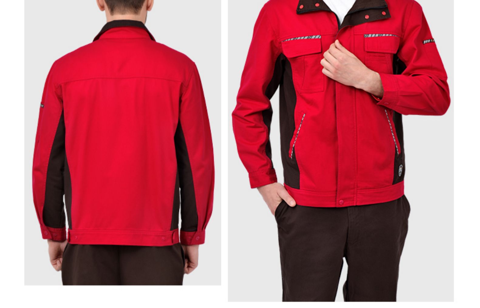 纯棉秋冬季长袖工作服套装男士维修汽修服全棉电焊防烫阻燃劳保服(图31)