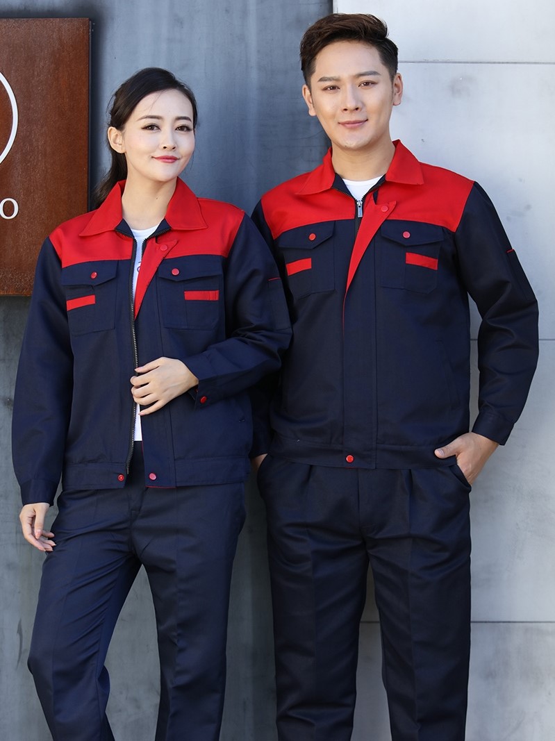 夏季薄款长袖劳动工作服套装男士耐磨汽修车间工厂劳保服定制工装(图20)
