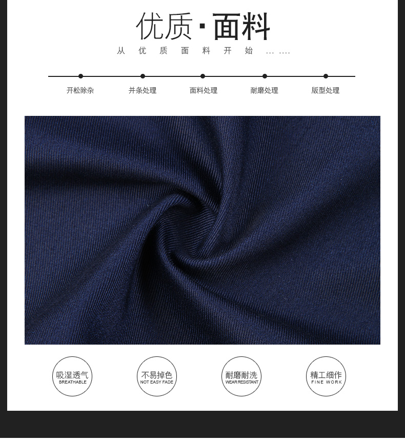 大褂工作服外套男长袖定制LOGO长款工装库房服装防尘罩衣劳保服(图8)