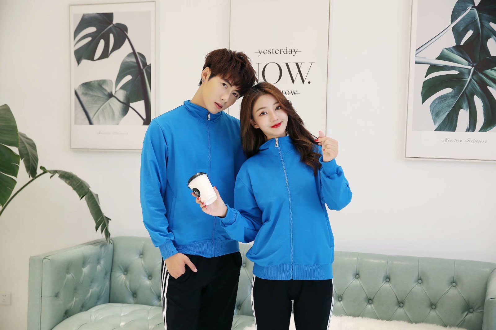 卫衣定制印字logo班服同学聚会团体工作服连帽拉链外套加绒刺绣(图15)