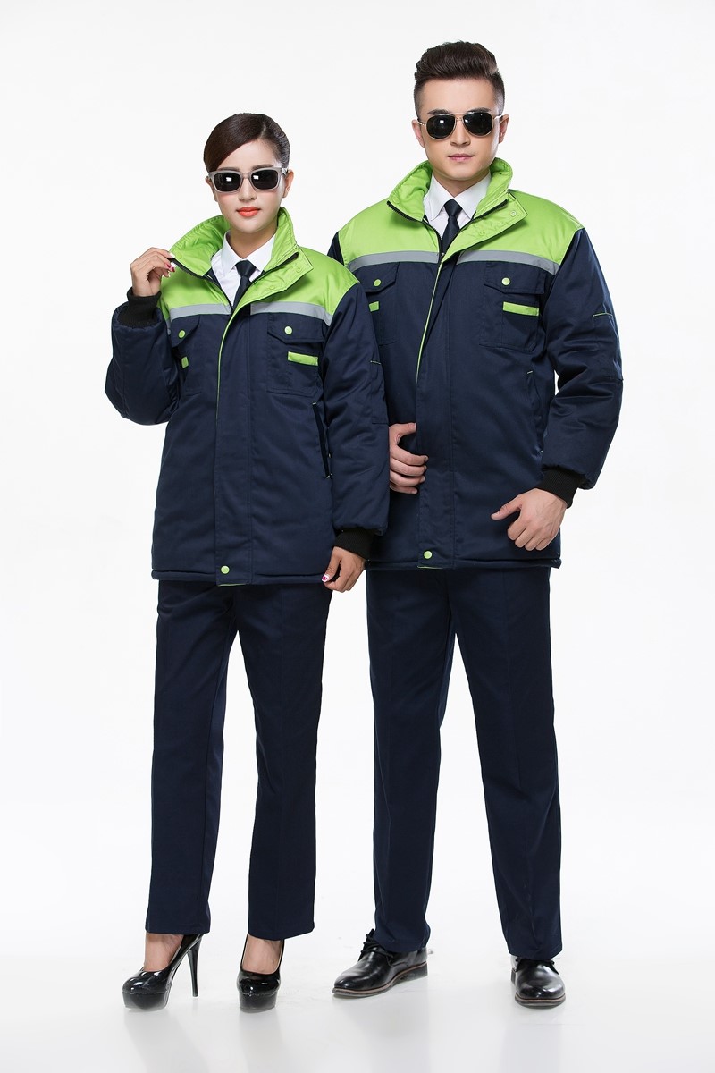 工作服棉衣防寒劳保加厚工程服冬装汽修维修师男厂服反光条棉袄(图19)