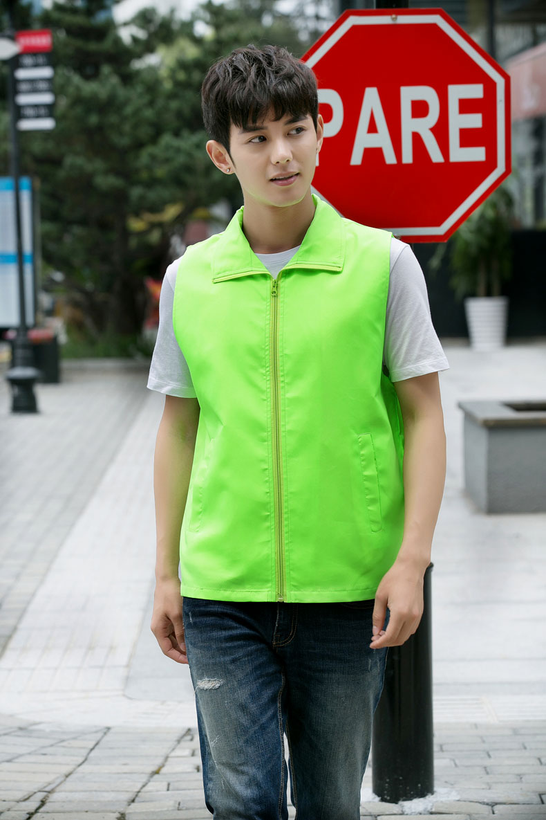 印logo定制志愿者马甲义工工作服公益活动服装v领背心纯棉红马甲(图118)