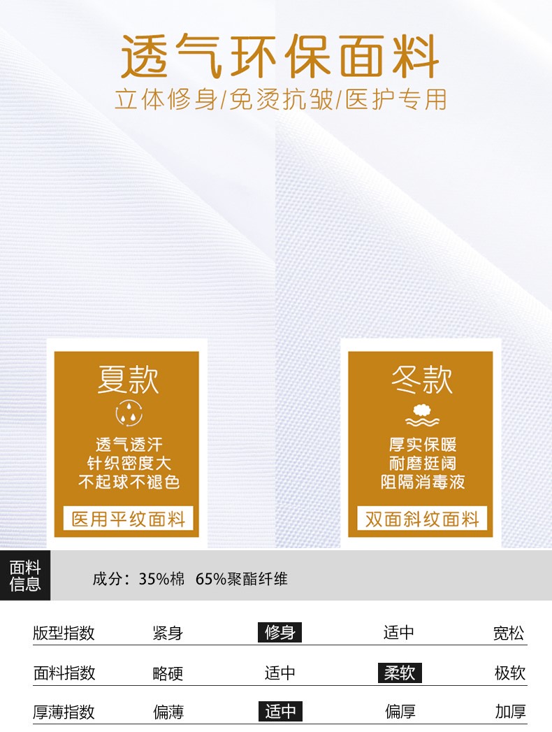 半永久白大褂短袖女皮肤管理工作服韩版养生馆纹绣师美容会所定制(图3)