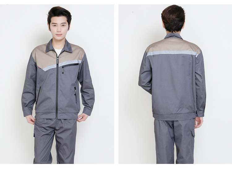 长袖工作服套装男女反光条纯棉防烫耐磨劳保服冬防静电工作服(图22)