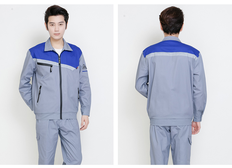 长袖工作服套装男女反光条纯棉防烫耐磨劳保服冬防静电工作服(图18)