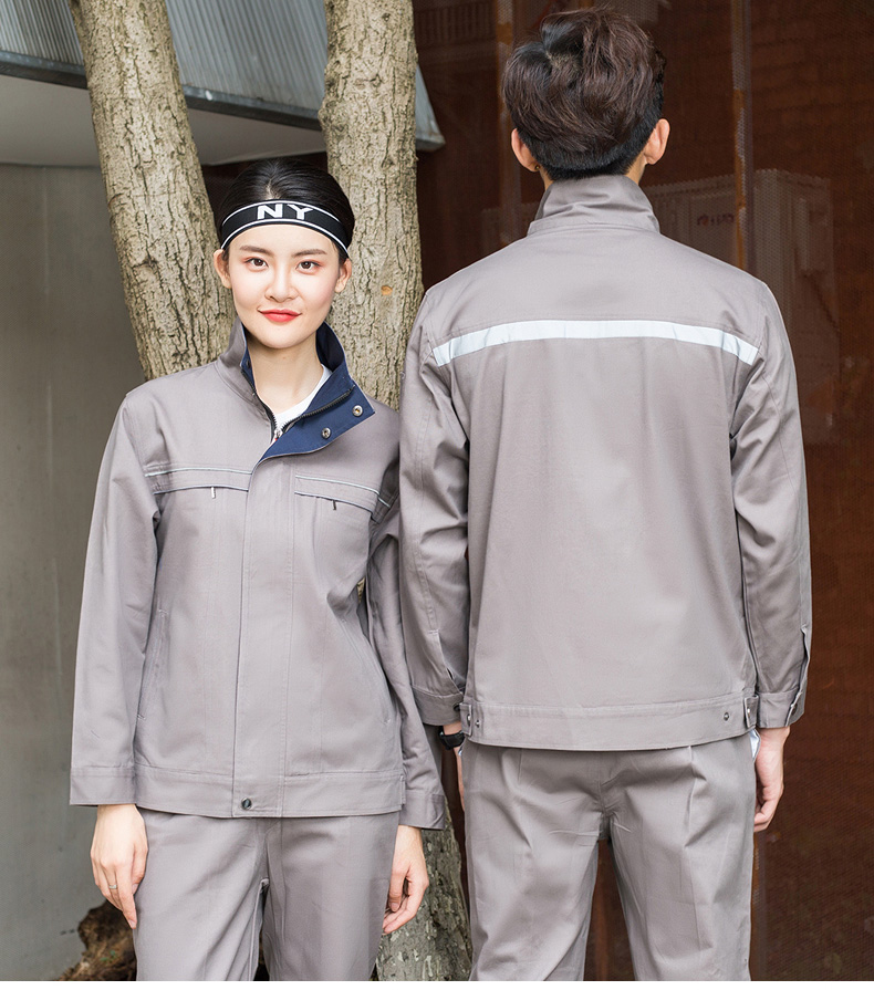 纯棉电焊长袖工作服套装男防烫阻燃厂服耐磨汽修劳保服工程服加厚(图15)