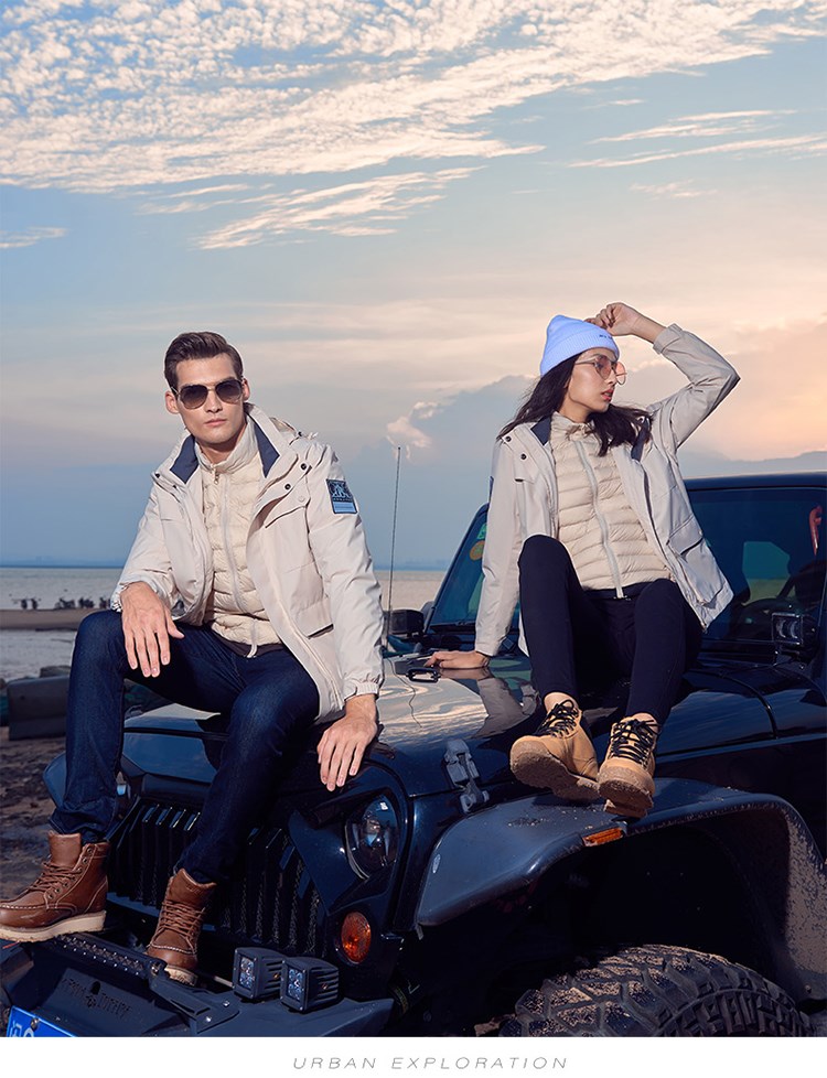 可团购定制户外羽绒冲锋衣男女登山滑雪服女潮款三合一可拆卸外套(图11)