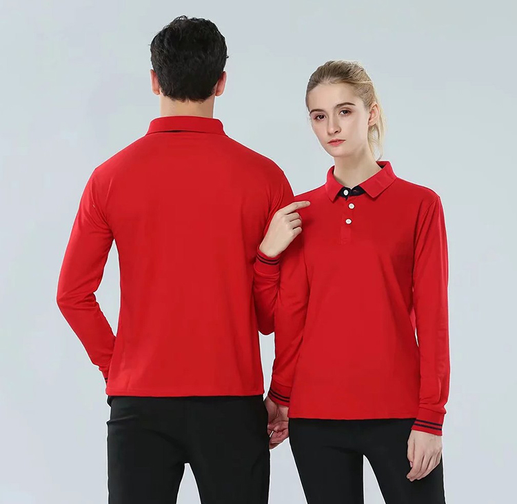 工作服t恤定制长袖翻领团体秋装广告文化Polo衫diy纯棉圆领印logo(图18)