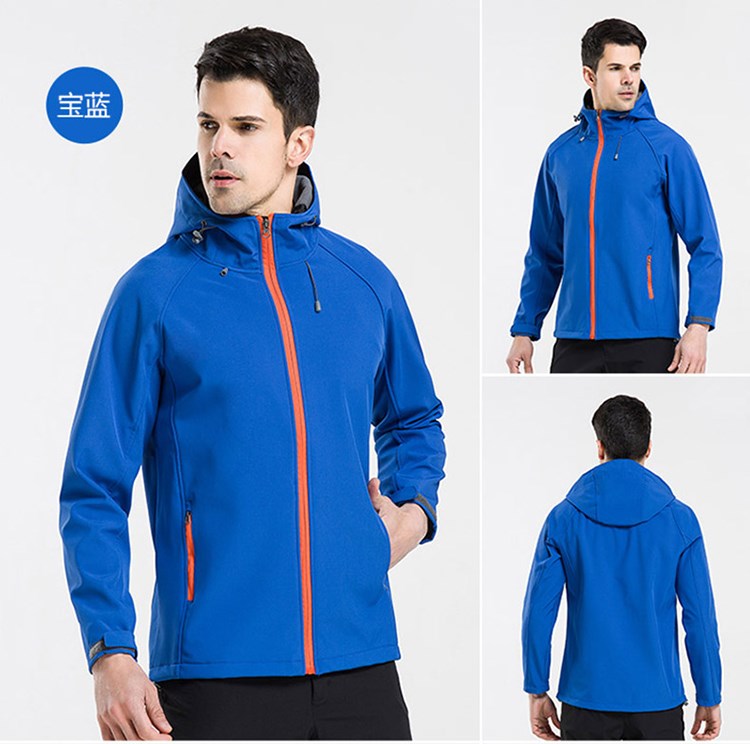 软壳户外单层冲锋衣定制秋冬保暖抓绒运动防风防水外套定做印logo(图13)