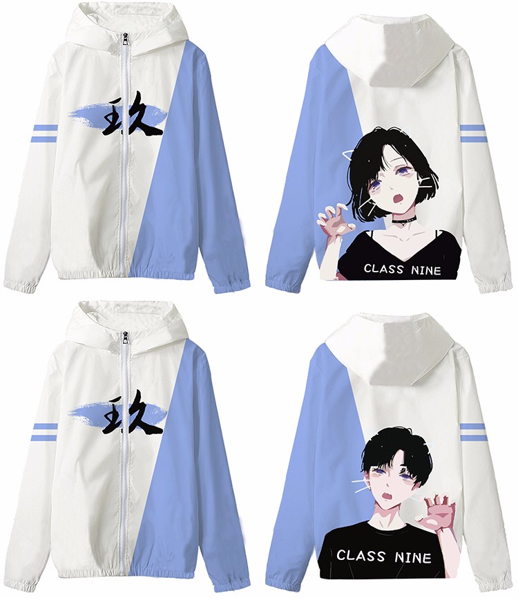 全身印班服长袖连帽外套拉链风衣定做diy学生运动会队服卫衣定制(图21)