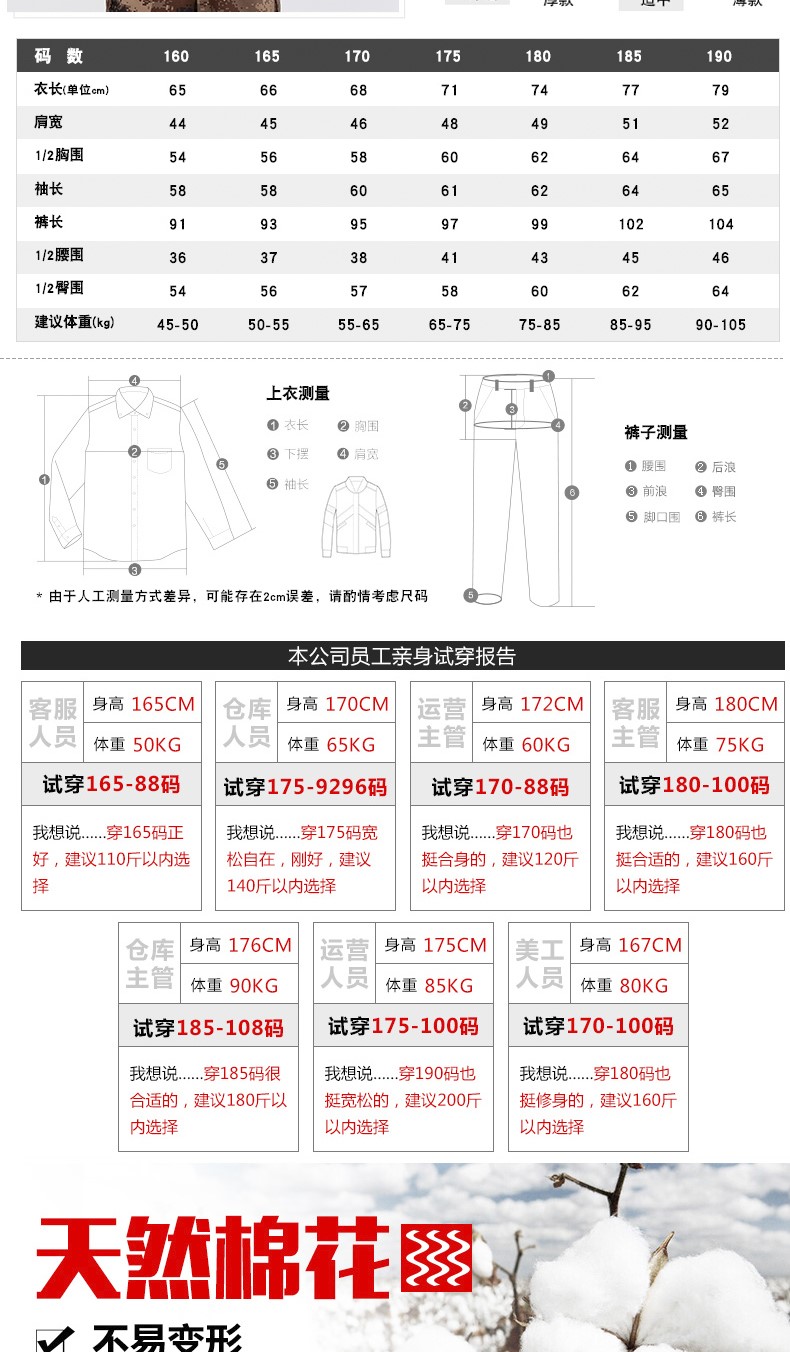 陆荒漠冬作训迷彩服套装男户外军迷训练服作训服劳保工作服(图1)