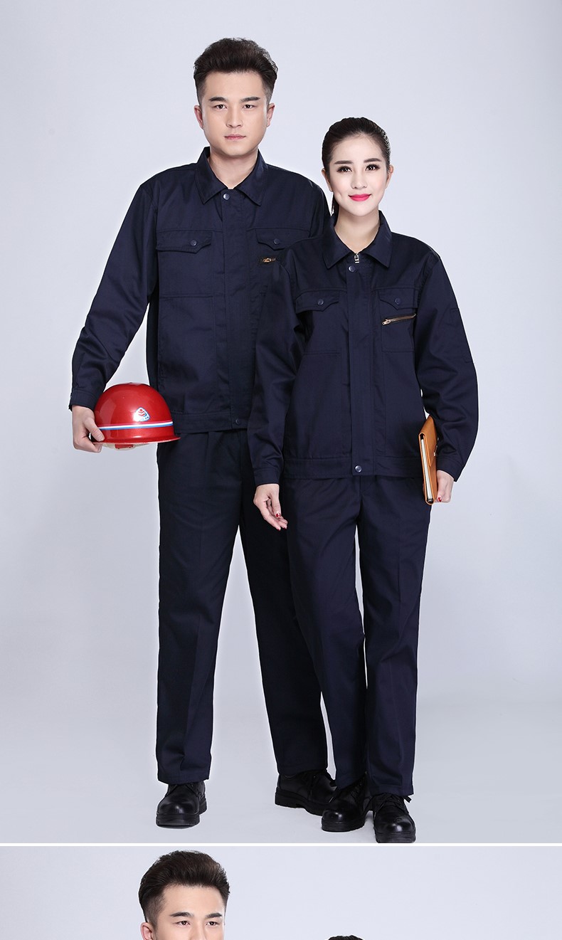 春秋长袖防静电工作服套装男耐磨电工劳保服电子厂工厂车间加油站(图14)