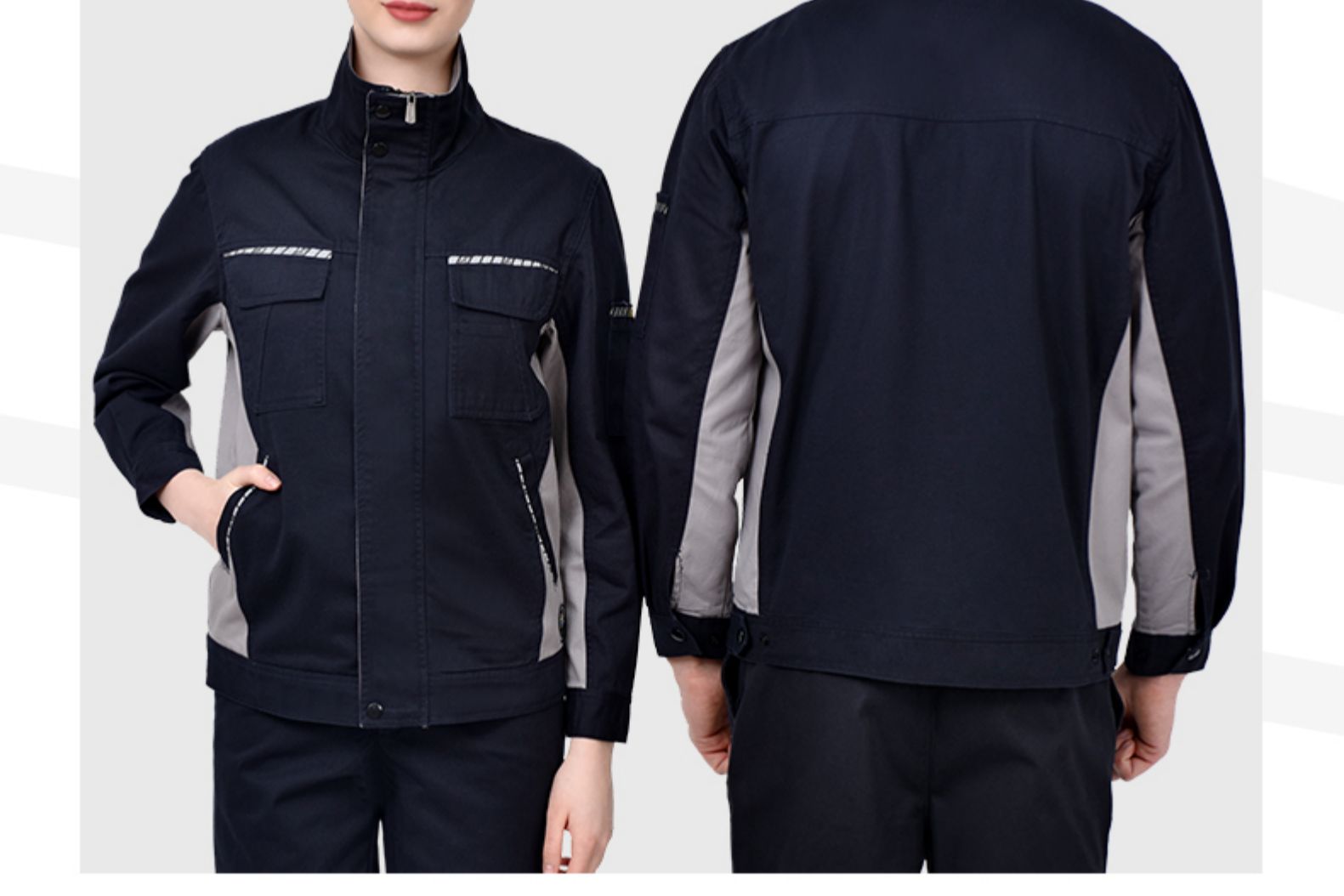 纯棉秋冬季长袖工作服套装男士维修汽修服全棉电焊防烫阻燃劳保服(图17)