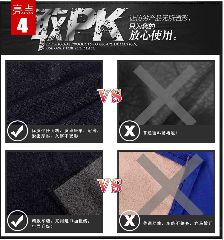 帆布牛仔布料围裙韩版时尚厨房l加厚ogo定制劳保工业工作围裙男女(图9)