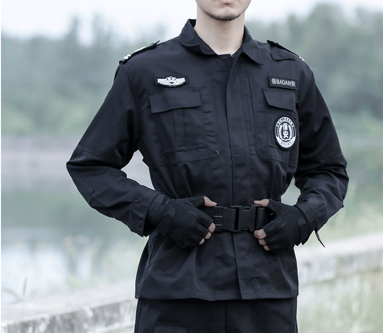 特种兵训作服套装黑色男作战训练服春秋款耐磨保安工作服女战术服(图3)