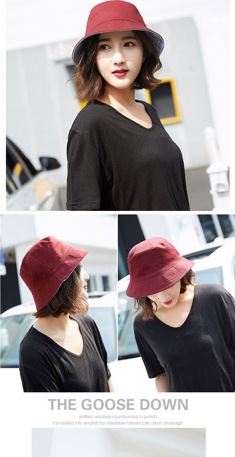 1574473612223571.jpg 渔夫帽定制Logo刺绣印字定做儿童DIY韩版纯色双面渔夫帽盆帽男女(图9)