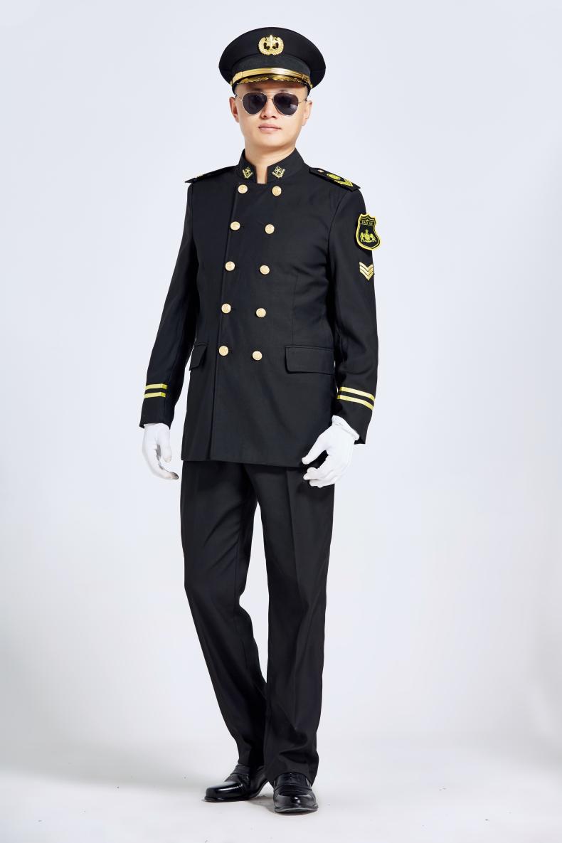 1577107085554039.jpg 新款春秋立领保安服形象岗礼宾服物业售楼部房产制服工作服套装男(图7)