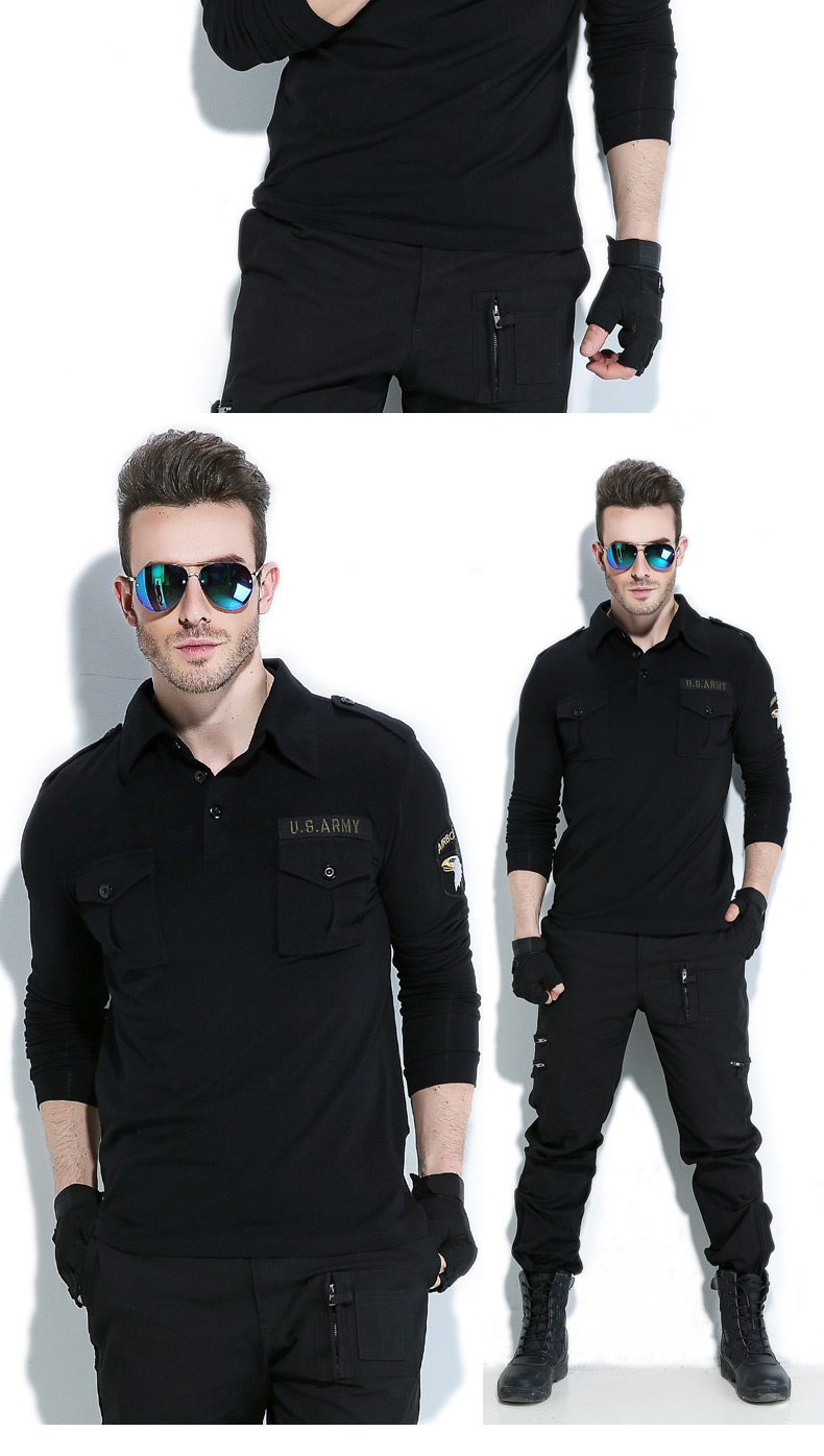 夏季迷彩短袖女显瘦上衣新款修身翻领t恤水兵舞服宽松军迷军装男(图21)