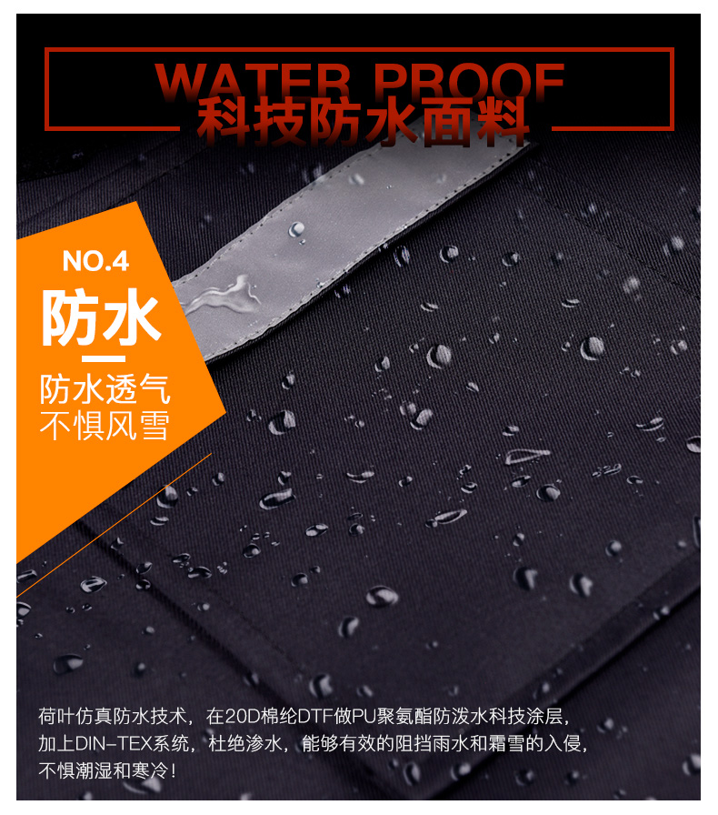 保安棉衣男冬季加厚工作服反光条棉服保安服冬装多功能大衣防寒服(图3)