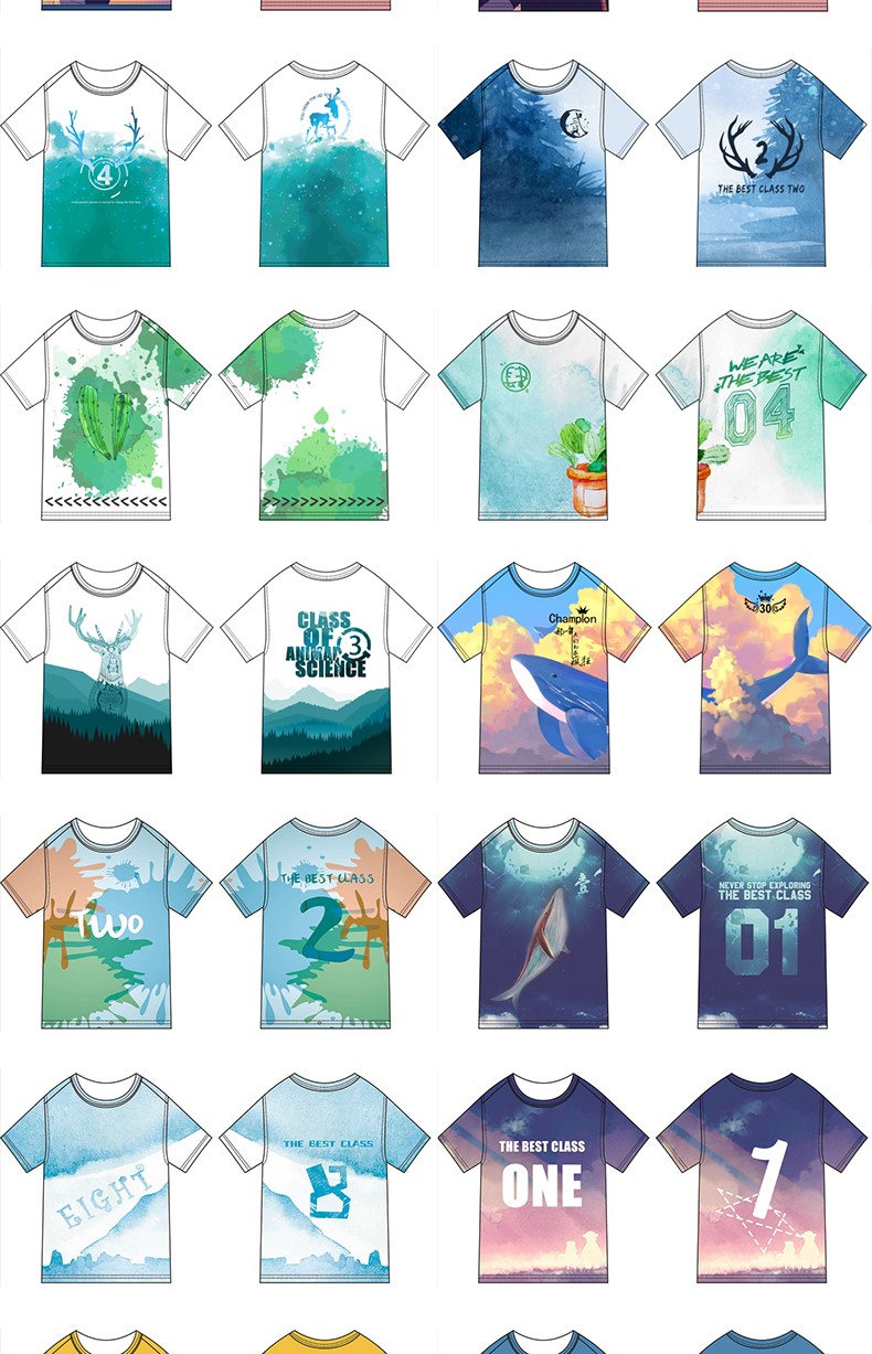 20年同学聚会t恤定制印logo夏季短袖衣服DIY全身印班服定制文化衫(图9)