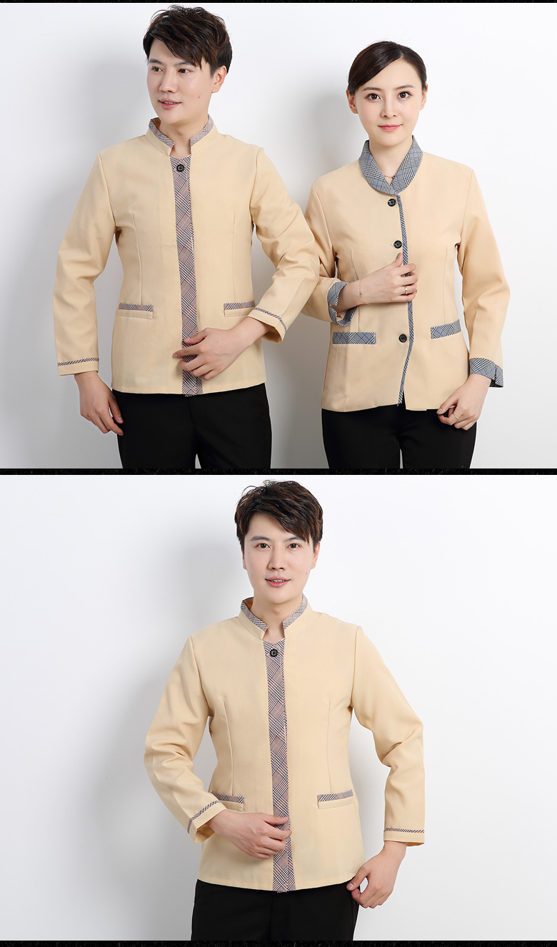 保洁服长袖秋冬装套装女物业酒店家政阿姨服装客房清洁工作服定制(图10)