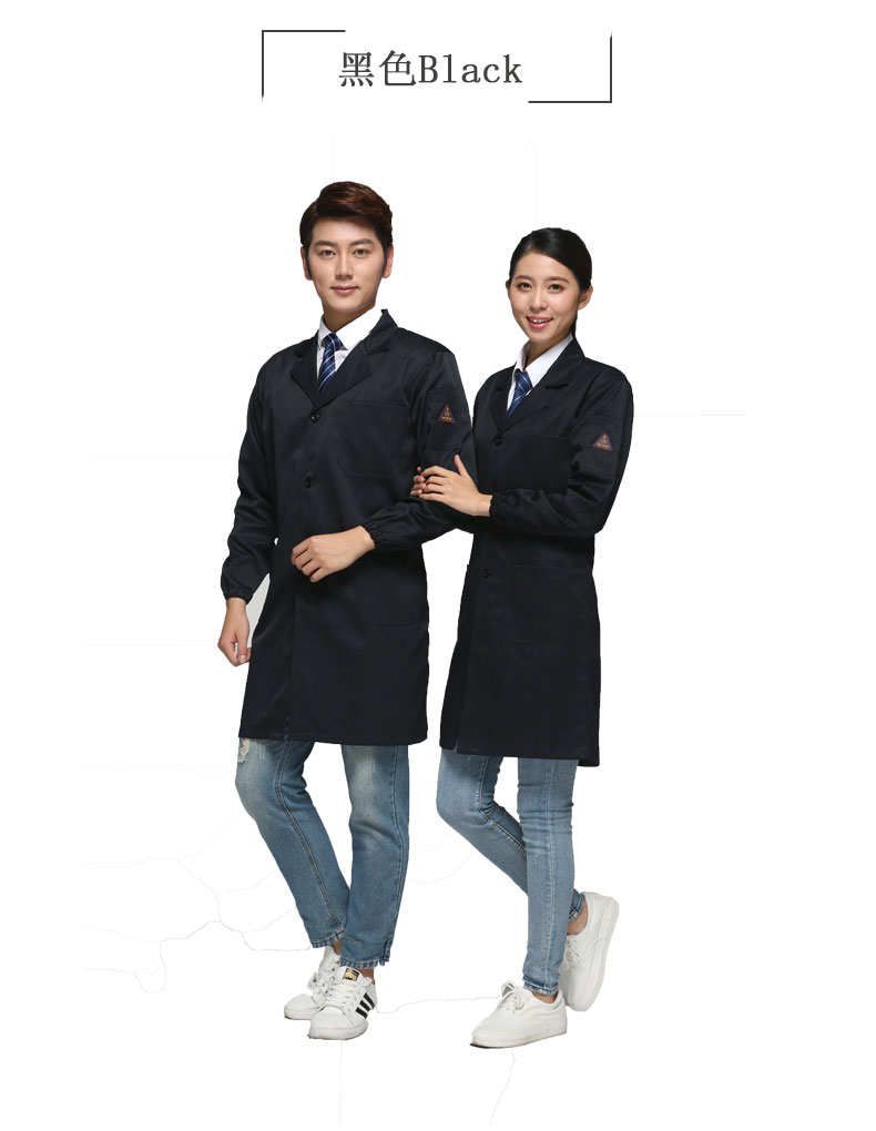 防酸碱静电工作服大褂长款实验室化学防化防护服白男女静电服(图4)