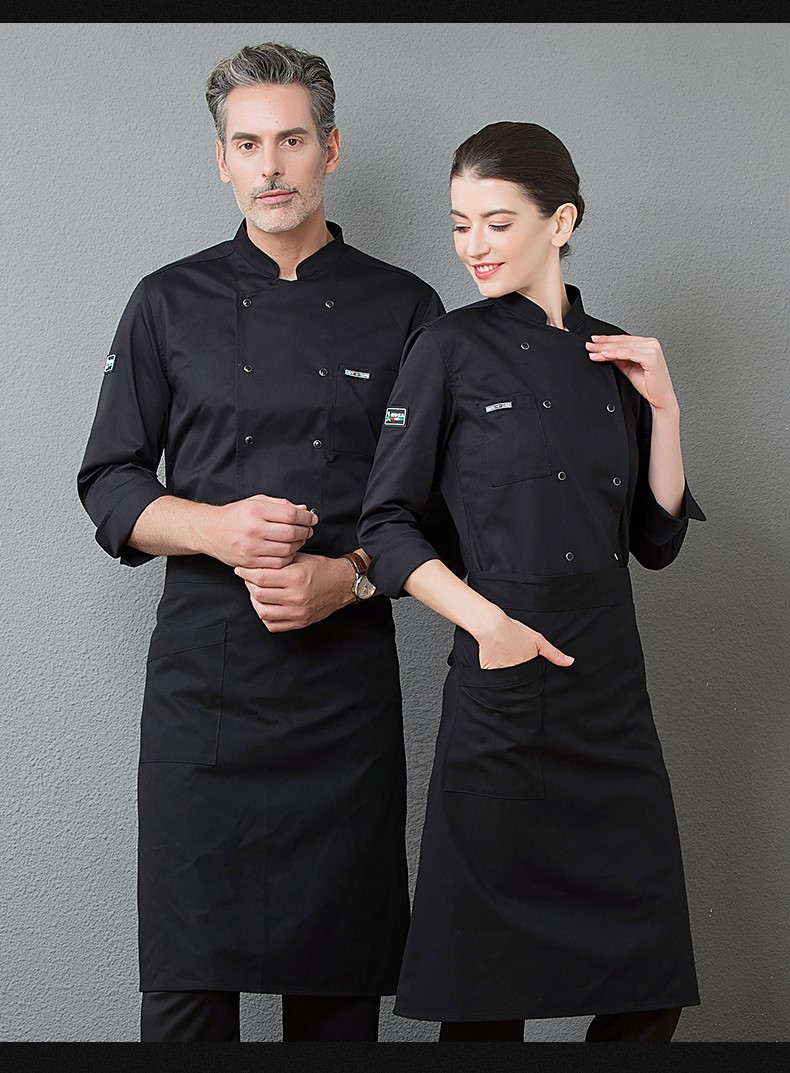 厨师工作服男长袖定制logo印字秋冬厨师服加肥加大xxxxxl超大大码(图15)