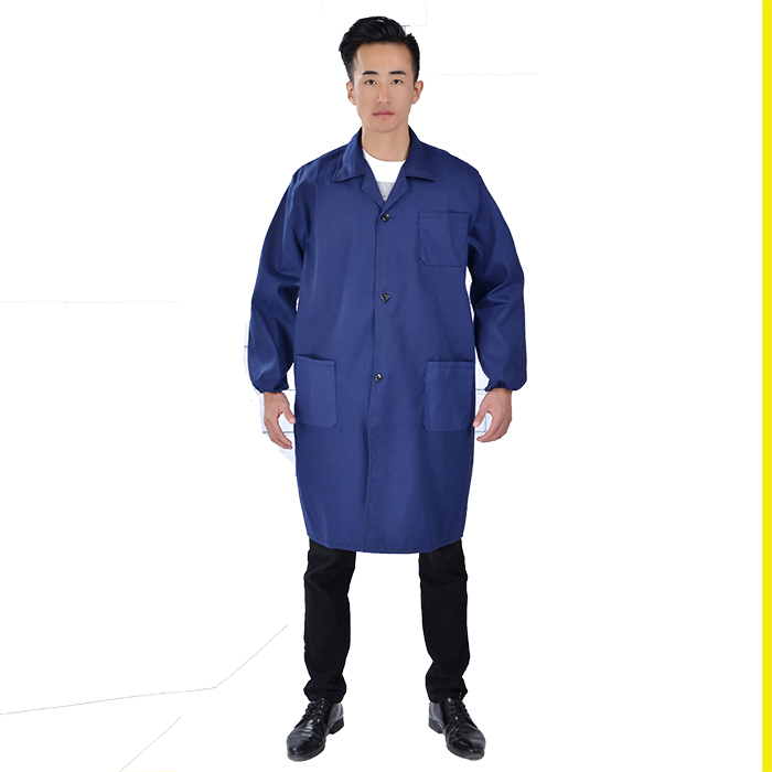 蓝大褂工作服男长袖耐脏仓库搬运搬货罩衣食品防尘印字劳保服定制(图14)