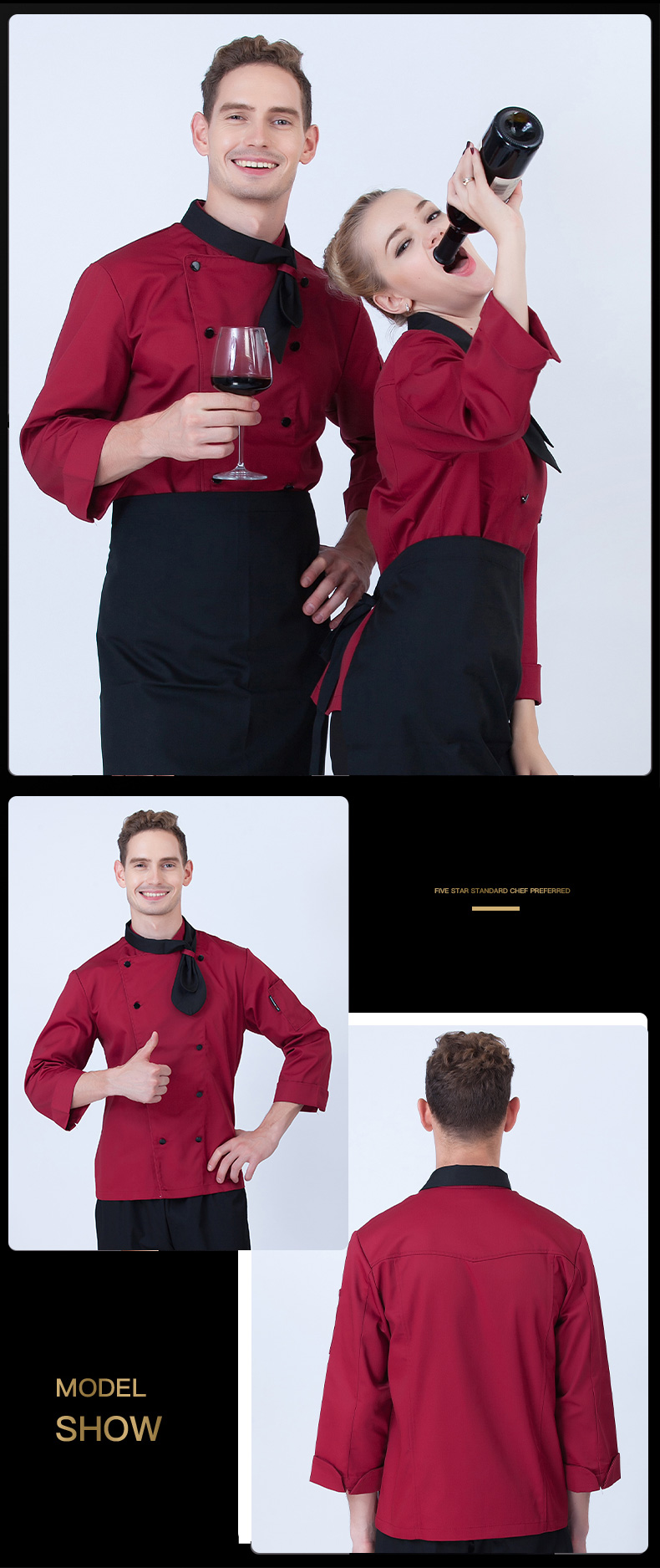 1577590219483450.jpg 好先生酒店厨师服长袖男饭店后厨西餐厅工作服秋冬装厨师工服加厚(图15)