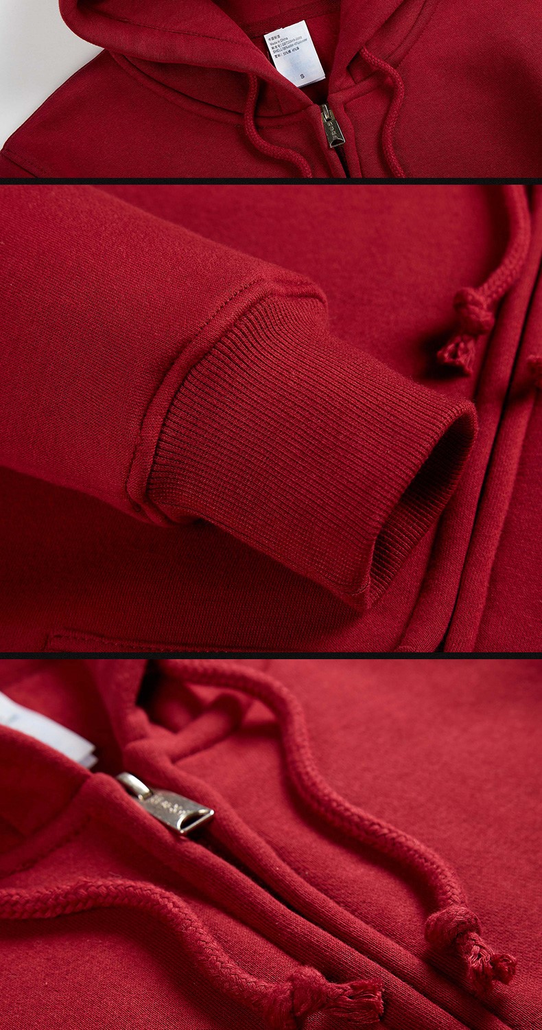 连帽拉链卫衣定制班服长袖工作服外套定做logo同学聚会团体服印字(图12)